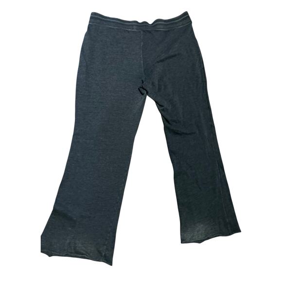 Old Navy Y2K Sweat Pants Womens Gray LG Boot Cut Embroidered Spellout Grunge 00s - Picture 7 of 9